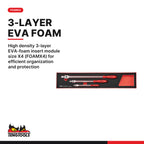 Teng Tools TEXBR03 Flex Handle Set FOAMX4 3 pieces, high density 3-layer eva-foam insert module size x4 (foamx4) for efficien