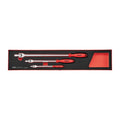 Teng Tools TEXBR03 Flex Handle Set FOAMX4 3 pieces on a white background