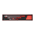 Teng Tools TEXBR03 Flex Handle Set FOAMX4 3 pieces on a white background