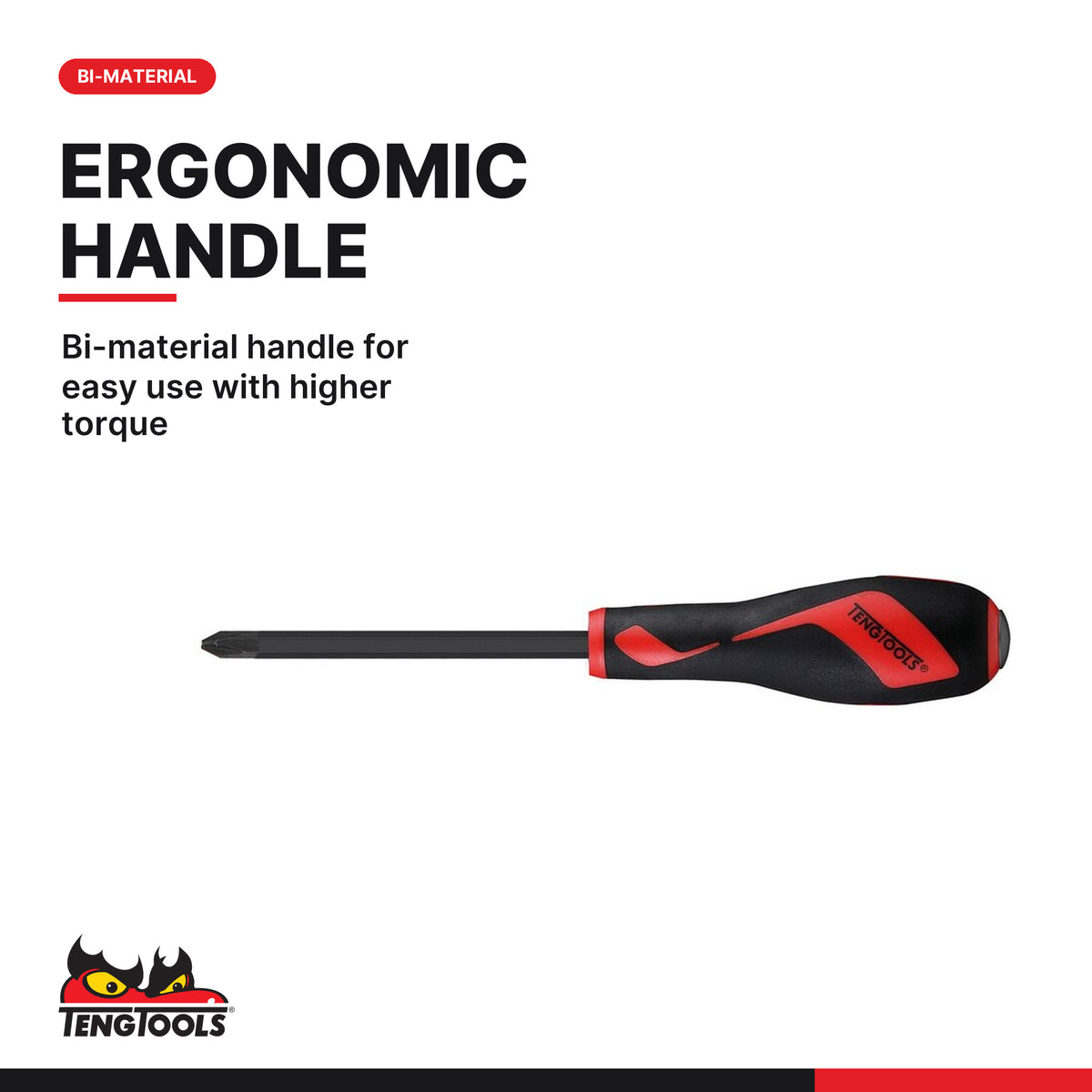 Teng Tools TEXMDTN Power Through Screwdriver Set FOAMX4 5 Pieces, bi-material handle for easy use with higher torque
