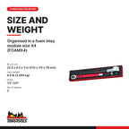 Teng Tools TEXMP12 1/2 Inch Drive Torque Wrench and 1/2, organised in a foam inlay module size X4 (FOAMX4)
