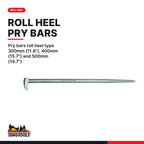 Teng Tools TEXPB4 Pry Bar Set Roll/Heel FOAMX4 4 Pieces, pry bars roll heel type 300mm (11.8"), 400mm (15.7") and 500mm (19.7