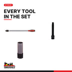 Teng Tools TEXW05 Wheel Tool Set FOAMX4 5 Pieces, every tool in the set