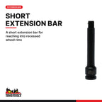 Teng Tools TEXW05 Wheel Tool Set FOAMX4 5 Pieces, a short extension bar for reaching into recessed wheel rims
