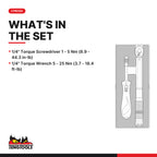 Teng Tools TEZSD02 1/4" Torque Set FOAMX2 2 Pieces, what's in the tray