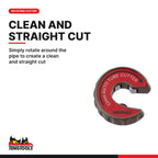 Teng Tools TFA10 10 mm Rotating Tubing Cutter, simply rotate around the pipe to create a clean and straight cut