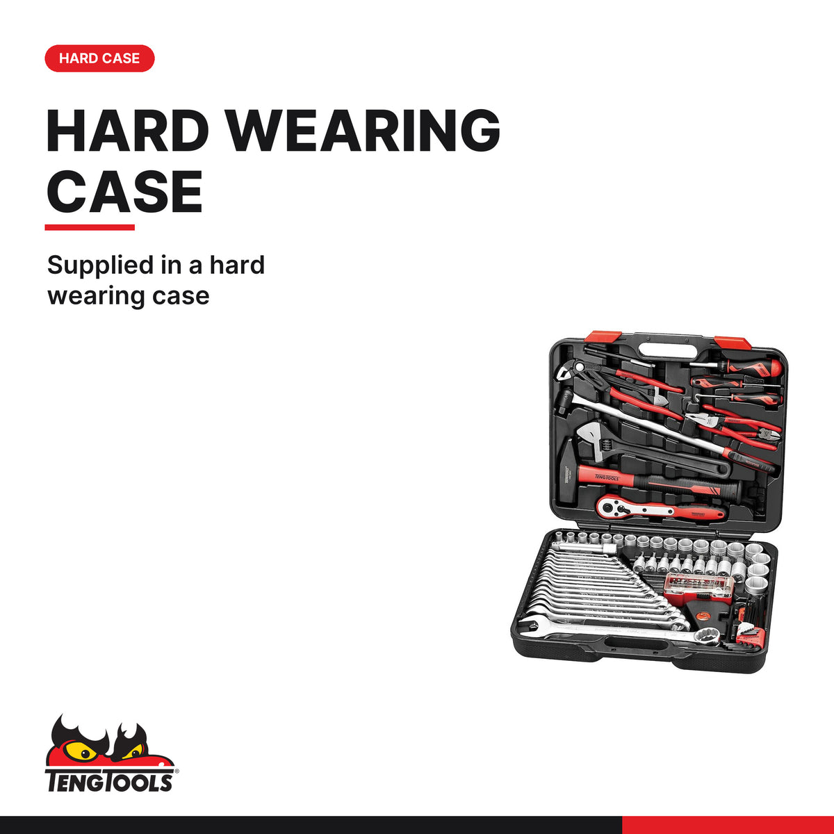 Teng Tools THDV105E 1/2" Socket & Tool Set HDV E 105 Pieces, supplied in a hard wearing case