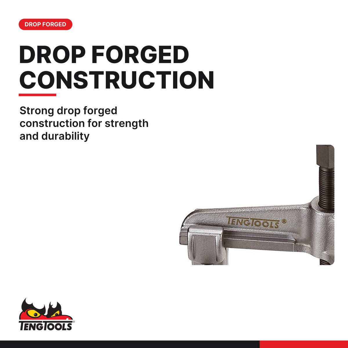 Teng Tools three arm quick action puller, 140 x 100 to 330 x 200 mm, strong drop forged construction for strength and