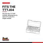 Teng Tools TJ1419 1/4" Socket Set 6 pt With Belt Clip 19 Pieces, fits into the TTTJ04 module, allowing you to store 4 TJ