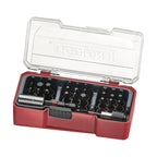 Teng Tools TJ1430 29 Piece 1/4 Inch Impact Driver Bit Set With Belt Clip on a white background