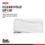 Teng Tools TJ149 Hook & Pick Set With Belt Clip 4 Pieces, clear fold up lid to see which set you need to use