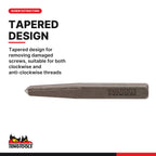 Teng Tools TJSE05S Screw Extractor Set With Belt Clip 5 Pieces, tapered design for removing damaged screws, suitable for