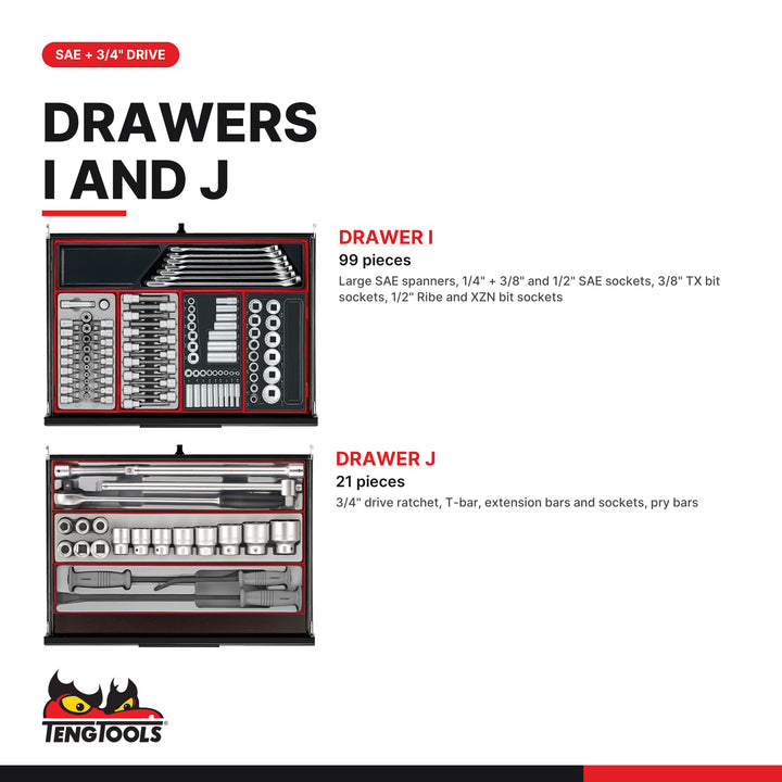 Drawers I + J