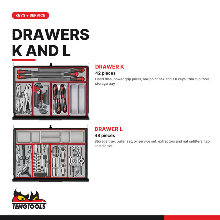 Drawers K + L