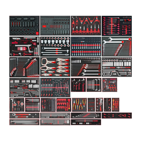 1133 Piece Tool Set in 33 EVA Foam Inserts, No Chest or Cabinet