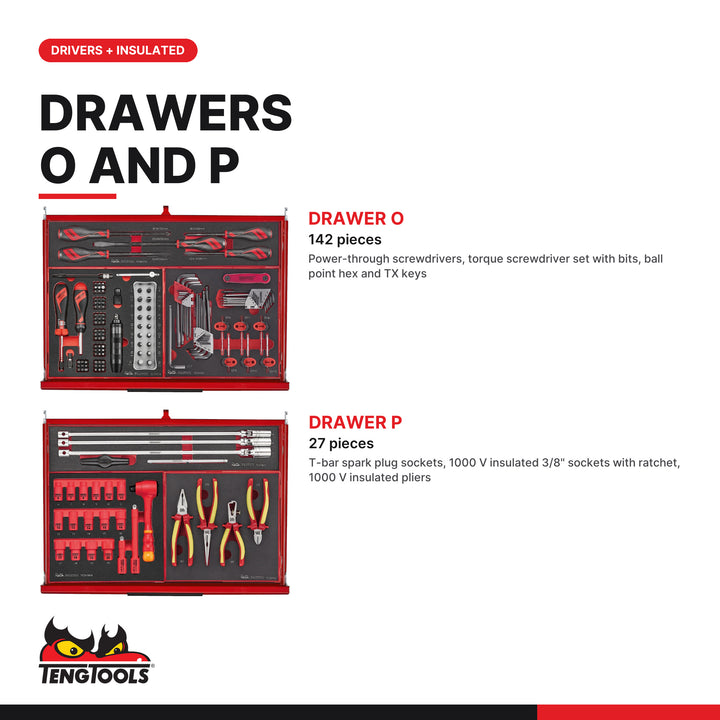 Drawers O + P