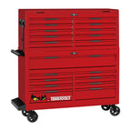 Teng Tools TKS53R1295T 1295 piece 53in red tool chest and cabinet kit, on a white background