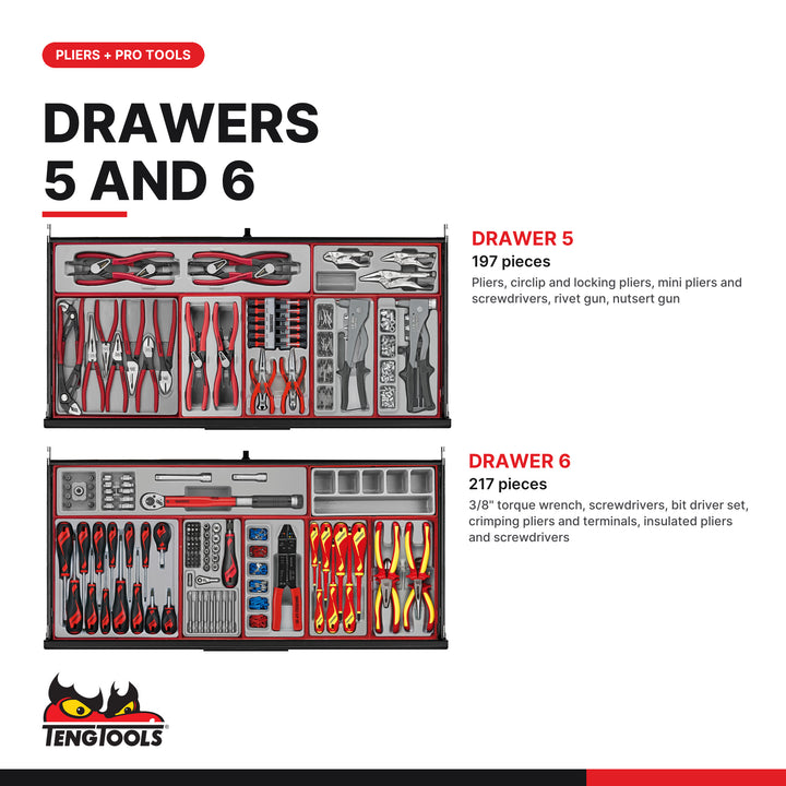 Roller cabinet workstation tool drawers 5 and 6