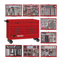 Teng Tools TKW53R615T 615 piece 53in red roller cabinet tool kit, on a white background