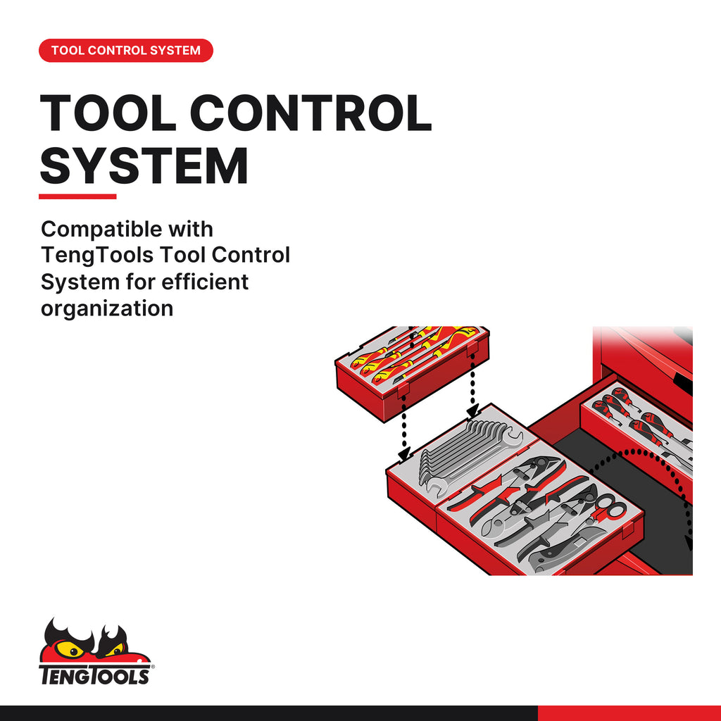 Teng Tools TSW26B9-US 26 PRO35™ Roller Cabinet 9 Drawers Black, compatible with TengTools Tool Control System for efficient