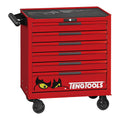 Teng Tools TSW26R6L-US 26 PRO35™ Low Roller Cabinet 6 Drawers Red on a white background