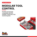 Teng Tools TSW37R7-US 37 PRO35™ Roller Cabinet 7 Drawers Red, flexible tool storage compatible with the modular TengTools