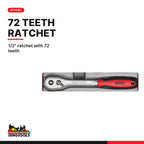 Teng Tools TT1205 1/2" Ratchet & Accessories Set TT1 5 Pieces, 1/2" ratchet with 72 teeth