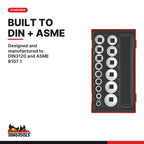 Teng Tools TT1215AF 1/2" Socket Set 12 pt AF TT1 15 Pieces, designed and manufactured to din3120 and asme b107.1