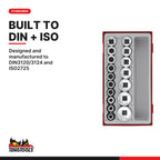 Teng Tools TT1217-6 1/2" Socket Set 6 pt TT1 17 Pieces, designed and manufactured to din3120/3124 and iso2725