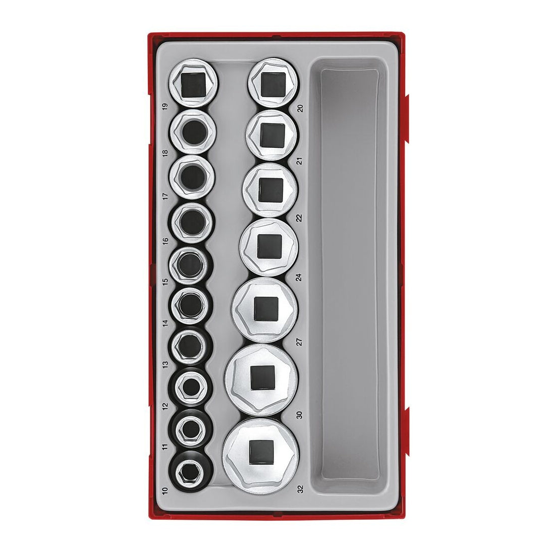 Teng Tools TT1217-6 1/2" Socket Set 6 pt TT1 17 Pieces on a white background