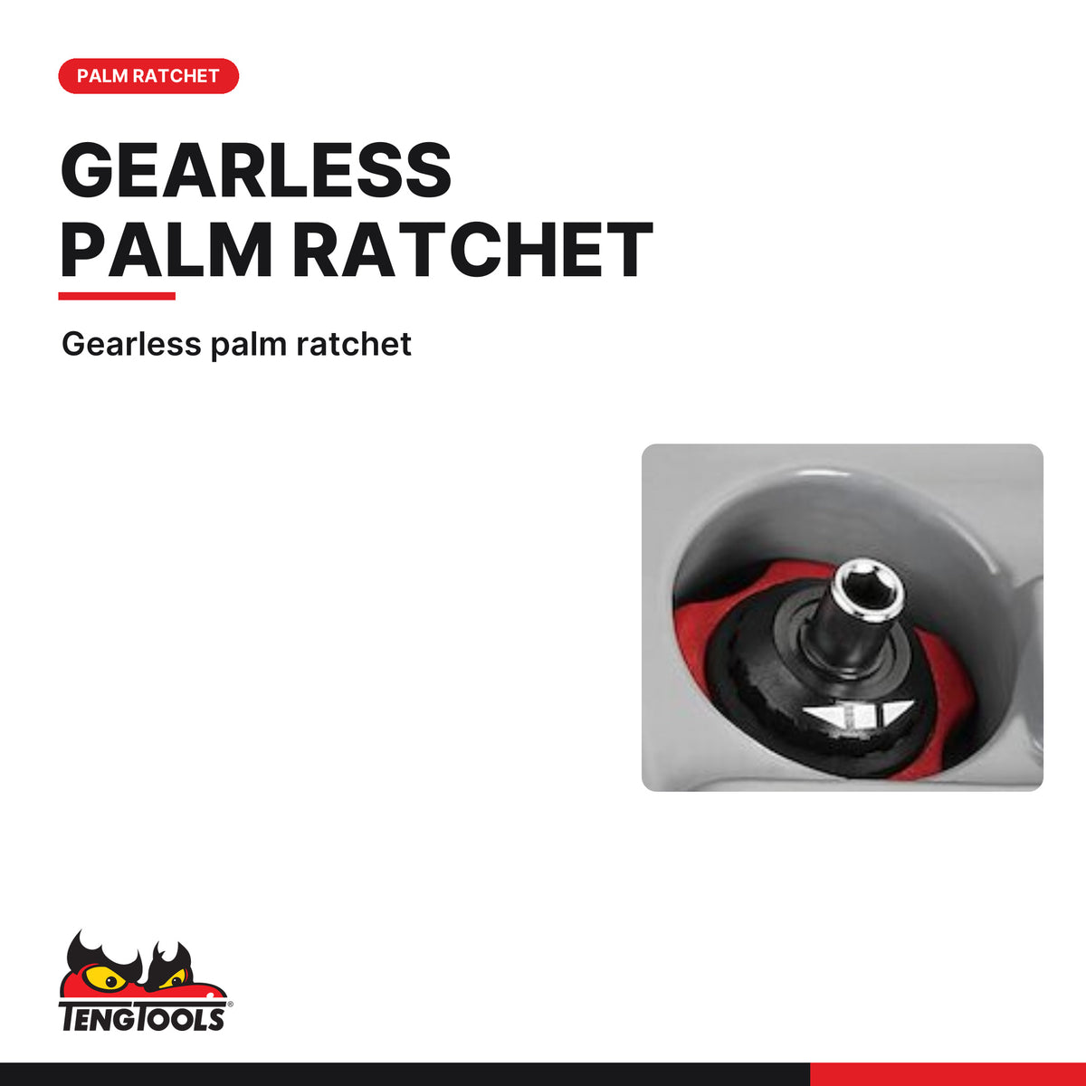 Teng Tools TT1448 48 Piece 1/4 Inch Drive 6 Point Shallow Socket & Bit, gearless palm ratchet