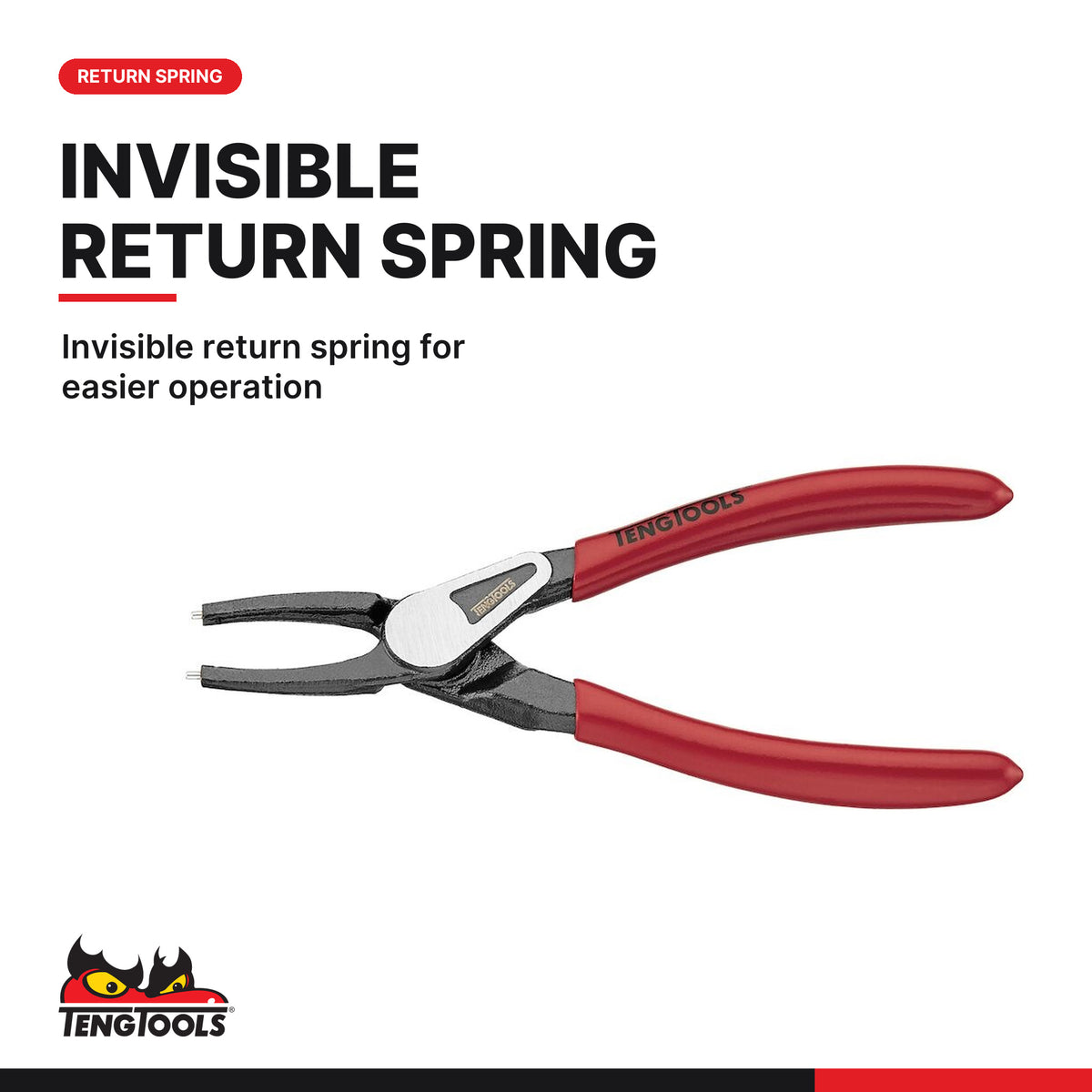 Teng Tools TT474-5E Circlip Plier Set PRO 12-25 mm TT1 4 Pieces, invisible return spring for easier operation