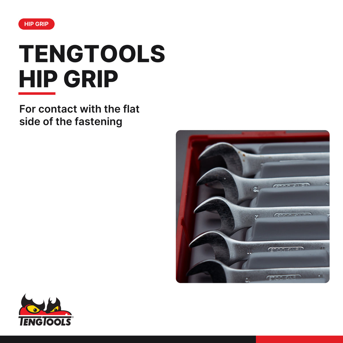 Teng Tools TT6010M Stubby Combination Spanner Set TT1 10 Pieces, for contact with the flat side of the fastening