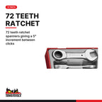 Teng Tools TT6010MRS Stubby Ratcheting Combination Spanner Set TT1 10 Pieces, 72 teeth ratchet spanners giving a 5° increment