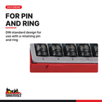 Teng Tools TT9015HX 3/8" & 1/2" Hex Impact Socket Set DIN TT1 15 Pieces, din standard design for use with a retaining pin and