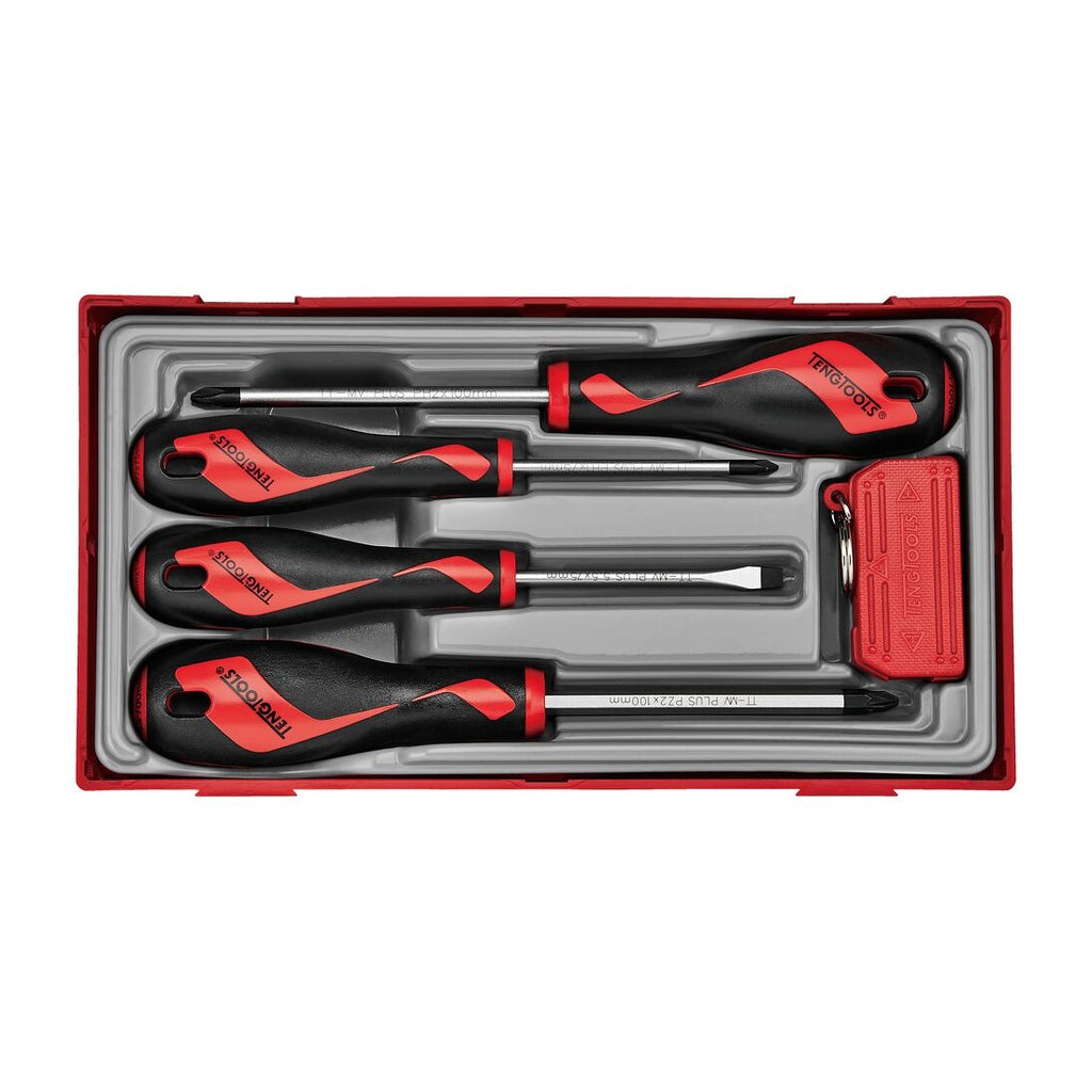 Teng Tools TT905N Screwdriver set with magnetic charger TT1 5 pieces on a white background