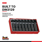 Teng Tools TT9120DN 20 Piece 1/2 Inch Drive 6 Point Shallow/Regular and, designed and manufactured to DIN3129