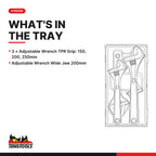 Teng Tools TTADJ04 Adjustable Wrench Set TT1 4 Pieces, what's in the tray