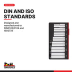 Teng Tools TTAF3212 1/4" & 3/8" Socket Set 12 pt AF TT1 32 Pieces, designed and manufactured to din3120/3124 and iso2725