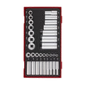 Teng Tools TTAF3212 1/4" & 3/8" Socket Set 12 pt AF TT1 32 Pieces on a white background
