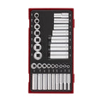 Teng Tools TTAF3212 1/4" & 3/8" Socket Set 12 pt AF TT1 32 Pieces on a white background