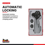 Teng Tools TTCP04 Crimping Plier Set TT1 4 Pieces, automatic locking mechanism to ensure a consistent and correct crimping ac