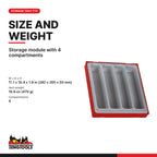 Teng Tools TTD00 TT2 Storage Tray 4 Compartments, storage module with 4 compartments