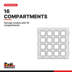 Teng Tools TTD02 16 Compartment Tool Drawer Organizer Tray, storage module with 16 compartments