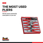 Teng Tools TTD441 Plier Set Vinyl Grip TT2 8 Pieces, all the most commonly used pliers in one set