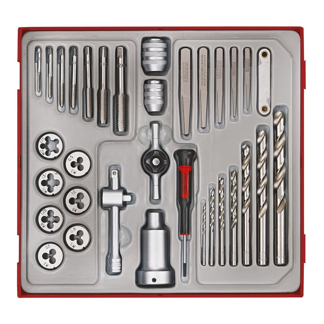 Teng Tools TTDTD34 Tap and Die Set TT2 34 Pieces on a white background