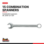 Teng Tools TTEAF62 Socket & Combination Spanner Set AF FOAM4X4 62 Pieces, combination spanners af, 5/16" to 1-1/4"