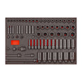 Teng Tools TTEISK73 3/8" & 1/2" Impact Socket Set FOAM4X4 73 Pieces on a white background