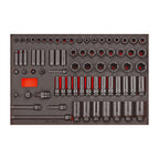Teng Tools TTEISK73 3/8" & 1/2" Impact Socket Set FOAM4X4 73 Pieces on a white background