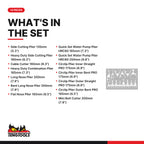 Teng Tools TTEMB14Q Plier Set Vinyl Grip Q FOAM4X4 14 Pieces, what's in the tray